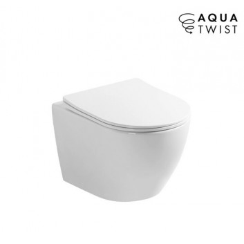 Раковина WC подвесной EMPORIA NOX 1.1, 53x36x32 cm, bezrantowa, system spłukiwania wirowego AquaTwist, с крышкой с микролифтом slim