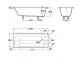 Ванна прямоугольная Roca Linea Slim, 170x70cm, акриловая, белая