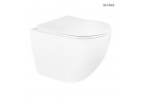 Набор Oltens Hamnes Stille подвесной унитаз WC PureRim 35,5x52 cm, с плёнкой SmartClean с крышкой с микролифтом Slim - белая