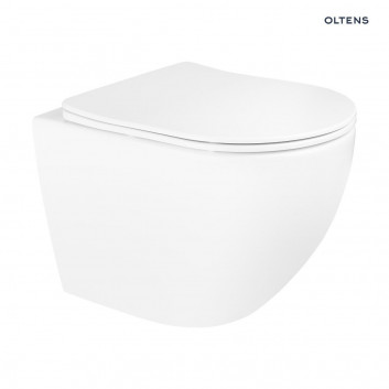 Набор Oltens Hamnes Stille раковина WC подвесной PureRim с плёнкой SmartClean с крышкой с микролифтом