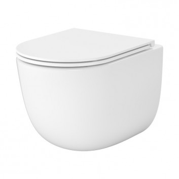Набор Cersanit SET C951: Раковина WC подвесной Cersanit Intro Pro Oval Tornado 36x48,5 cm с сидением duroplastową Slim - белая