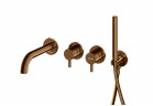 Смеситель для ванны Kohlman Axel Brushed Copper скрытая + dowolna лейка SP - szczotkowana медь