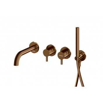 Смеситель ванна/душ Kohlman Axel Brushed Copper термостатическая, скрытая - szczotkowana медь