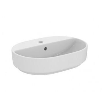 Накладная раковина Ideal Standard Ipalyss овальная z cienkimi ściankami 60x38cm - белая