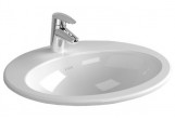 Встраиваемая раковина Vitra S20 53x46 cm, без перелива, с отверстием na baterie - белая