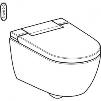 Раковина WC z funkcją higieny intymnej Geberit AquaClean Sela, подвесной, белая/хром