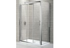 Двери раздвижные Novellini Lunes P 90-96 cm трёхстворчатые, профиль серебряный, стекло прозрачное