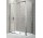 Двери раздвижные Novellini Lunes P 90-96 cm трёхстворчатые, профиль серебряный, стекло прозрачное