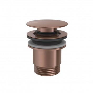 Перелив для раковины Tres, click-clack, 63mm, 24-K золото матовое