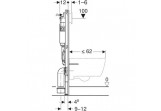 Инсталляция скрытого монтажа Geberit Duofix do wiszących misek WC, 112 cm, ze spłuczką podtynkową Delta 12 cm