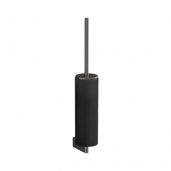 Туалетный ёршик Gessi Ingranaggio, подвесная, z чёрный ceramiką - Black Metal Brushed PVD