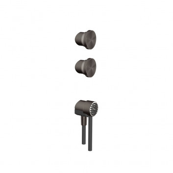 Часть kolumny prysznicowej Gessi Origini z dwoma wyjściami - Steel Brushed