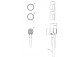Часть kolumny prysznicowej Gessi Origini z dwoma wyjściami - Steel Brushed