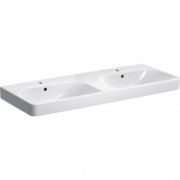 Раковина Geberit Smyle Square 55x44 cm, z переливом, с отверстием na baterie, с плёнкой KeraTect - белая