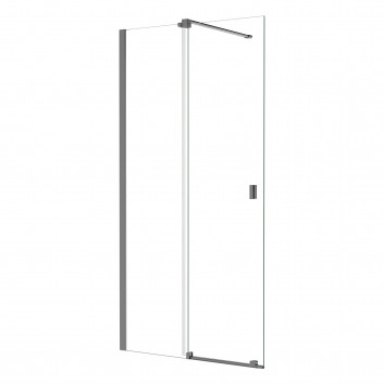 Перегородка для душа Deante Prozma walk-in 110x195 cm - стекло прозрачные, profil чёрный мат.