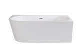 Ванна свободностоящая Besco Zoya 150x75 cm, вариант правосторонний, белая, klik-klak z переливом i maskownica белая