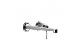Смеситель для раковины на 2 отверстия Gessi Venti20, скрытая, излив 210mm, хром