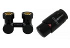 Набор armatury ekskluzywnej Schlosser figura угловой + nypel 2szt. 1/2 x 3/4 - чёрный