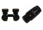 Набор armatury ekskluzywnej Schlosser figura prosta + nypel 2szt. 1/2 x 3/4 - чёрный