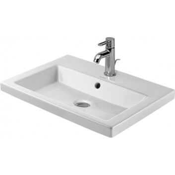 Umywalka Duravit wisząca biała seria 2nd Floor 600x430 mm jednootworowa- sanitbuy.pl