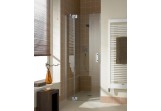 Двери маятниковые Kermi Filia XP 1-распашные с неподвижной стенкой, otwierane w prawo, szer. 80 cm, wys. 200 cm, профиль серебряный, стекло прозрачные 