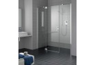 Двери маятниковые Kermi Filia XP 1-распашные z 2 фиксированными панелями, otwierane w prawo, szer. 160 cm, wys. 200 cm, профиль серебряный, стекло прозрачные z KermiClean