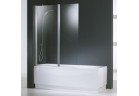 Шторки на ванну Novellini Aurora 2 - 120x150 cm, профиль серебряный, стекло прозрачные