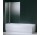 Шторки на ванну Novellini Aurora 3 со встроенными элементами - 98x150 cm, профиль серебряный, стекло прозрачные 