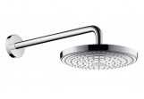 Верхний душ/ Душевая лейка Hansgrohe Raindance Select S 300 2 jet с душевым кронштейном 390 mm, DN 15, диаметр 301 mm, белый/хром