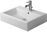 Раковина Duravit Vero, 1-отверстный, z переливом, с полкой под смеситель, 59,5x46,5 cm, белая WonderGliss