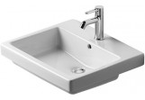 Раковина Duravit Vero, 1-отверстный, с полкой под смеситель, z переливом, 55x46,5 cm, белая WonderGliss