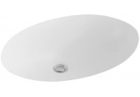 Umywalka Villeroy & Boch Evana Weiss Alpin Ceramicplus podblatowa 615x415 mm, bez miejsca na armaturę, z przelewem- sanitbuy.pl