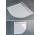 Поддон из конгломерата SanSwiss Ila полукруглый 1000x1000mm, белый
