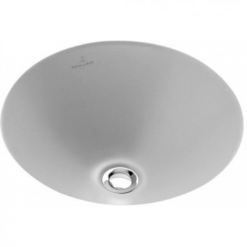 Umywalka Villeroy & Boch Loop&Friends, Biały Alpin Ceramicplus, podblatowa, średnica 380 mm, bez przelewu- sanitbuy.pl