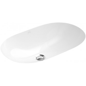 Umywalka Villeroy & Boch O.Novo, podblatowa, Biały Alpin Ceramicplus, 530x320 mm, z przelewem- sanitbuy.pl