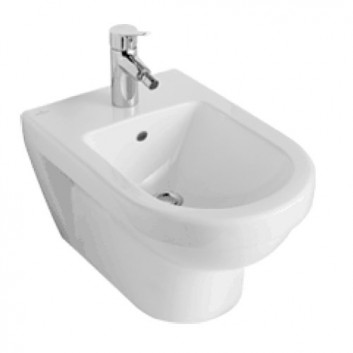 Bidet Villeroy & Boch O.Novo, wiszący, 360x560, Biały Alpin Ceramicplus, 1-otworowy, z przelewem- sanitbuy.pl