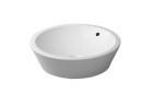 Раковина накладная на столешницу, Duravit Starck 1, диаметром 53 cm, bezotworowa, Белый Alpin