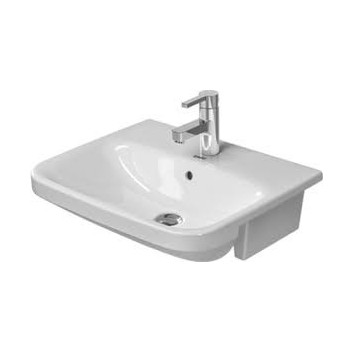  Umywalka półblatowa, Duravit DuraStyle, 550x455 mm, 1-otworowa, Biały Alpin WonderGliss- sanitbuy.pl