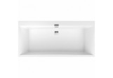 Ванна прямоугольная Villeroy&Boch Squaro Edge 12, 170x75 cm с ножками i systemem przelewowo-odpływowym, Quaryl, белый Alpin
