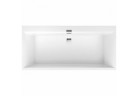 Ванна прямоугольная Villeroy&Boch Squaro Edge 12, 180x80 cm с ножками i systemem przlewowo-odpływowym, Quaryl, белый Alpin