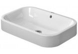 Umywalka stawiana na blat, Duravit Happy D. 600 mm, bezotworowa, Biały Alpin WonderGliss- sanitbuy.pl