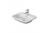 Umywalka nablatowa, Duravit Happy D. 600 mm, 1-otworowa, Biały Alpin- sanitbuy.pl