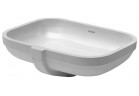 Раковина Duravit Happy D.48x35 cm, без отверстия, Белый Alpin WonderGliss