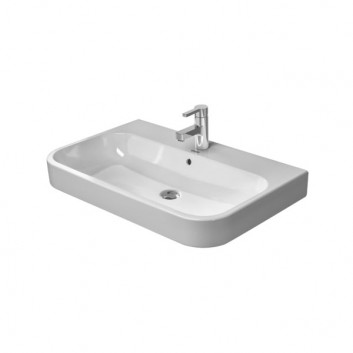 Umywalka meblowa Duravit Happy D., 800 mm, 3-otworowa, Biały Alpin WonderGliss- sanitbuy.pl