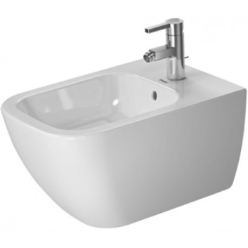 Bidet wiszący, Duravit Happy D.2, 355x540, 1-otworowy, Biały Alpin WonderGliss- sanitbuy.pl