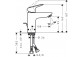Jednouchwytowa bateria umywalkowa 100, DN 15, Hangrohe Logis, z mieszaczem ceramicznym- sanitbuy.pl