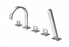 Смеситель для ванны Kohlman Nexen-S 5-отверстия