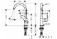 Jednouchwytowa bateria umywalkowa 210, DN 15, Hangrohe Logis z obrotową wylewką i zestawem odpływowym- sanitbuy.pl