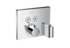 Смеситель термостатическая Hansgrohe ShowerSelect dla 2 odbiorników z Fixfit i Porter, Внешний элемент, скрытый монтаж, хром