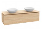 Шкафчик для раковины Villeroy&Boch Legato, 1400x380x500 mm, Glossy Grey, miejsce pod dwie Umywalki